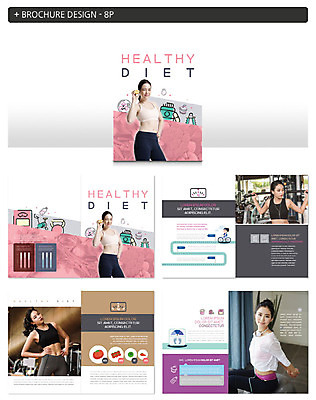 템플릿 여자 ZIP 리플렛 분홍색 다이어트 오렌지 건강 들기 사람 팜플렛 여러명 20대 성인 운동 헬스 한국인 성인여자만 인디자인 INDD 이미지템플릿 컬러 다수 과일 모션 동양인 청년 여자만 성인만 파일형식