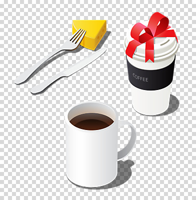 편집이미지 커피 포크 치즈 누끼 사람없음 머그컵 흰색 나이프 맛 종이컵 PNG 테이크아웃컵 편집소스 식기 음료 컬러 컨셉 유제품 컵 칼 일회용 파일형식