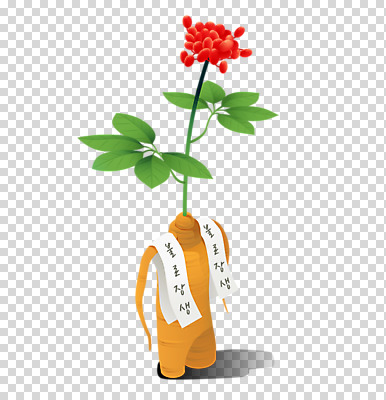 식물 편집이미지 꽃 누끼 사람없음 노란색 인삼 PNG 인삼꽃 편집소스 컬러 삼 파일형식