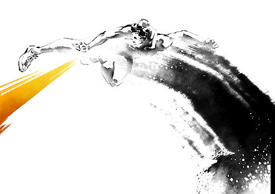 PSD 남자 일러스트 캘리그라피 붓터치 한명 사람 달리기 파이팅 장애물 육상스포츠 번짐 육상선수 높이뛰기 극복 높이뛰기선수 남자한명만 국내일러스트 1 스포츠 모션 운동선수 남자만 파일형식 효과