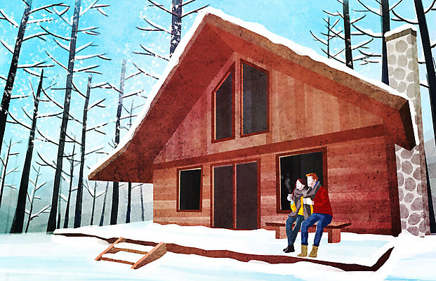 PSD 나무 커플 여자 남자 커피 백그라운드 겨울 데이트 일러스트 따뜻함 사랑 사람 두명 눈 숲 산장 겨울배경 국내일러스트 자연요소 식물 계절 감정 음료 관계 날씨 파일형식