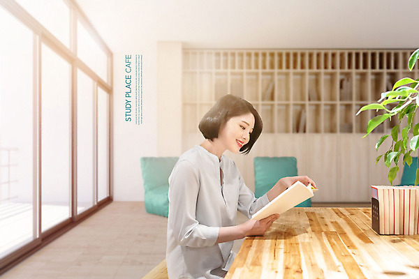 PSD 편집이미지 여자 화분 잎 창문 탁자 한명 사람 20대 성인 책 독서 유행 카페 한국인 즐거움 신조어 성인여자한명만 카피스페이스 카공족 이미지편집 식물 1 감정 가구 동양인 청년 상점 공백 약어 여자한명만 성인여자만 파일형식 유행어