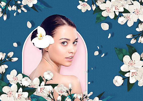 PSD 서양인 외국인 편집이미지 여자 꽃잎 꽃 수채화 한명 사람 상반신 20대 성인 뒷모습 컬러풀 뷰티 낙화 성인여자한명만 이미지편집 식물 1 뷰포인트 컬러 인종 청년 여자한명만 성인여자만 파일형식