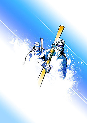 PSD 겨울 일러스트 캘리그라피 붓터치 스키 흑백 사람 두명 레포츠 파란색 눈 즐거움 번짐 열정 눈보라 강습 스키강습 스키고글 국내일러스트 자연요소 계절 감정 컬러 레저 날씨 겨울스포츠 눈_날씨 촬영기법 파일형식 효과