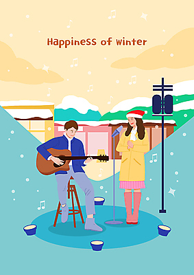 PSD 구름 무료이미지 여자 남자 행복 악기 음악 겨울 연주 의자 음표 일러스트 노래 산타모자 조명 산 사람 성인 두명 가수 기타 눈 마이크 즐거움 성인만 국내일러스트 자연요소 모자_잡화 기호 계절 감정 음향기기 가구 크리스마스 현악기 날씨 문화예술 음악가 파일형식