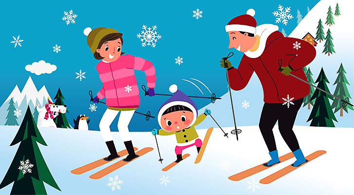 나무 동물 여자 남자 어린이 겨울 일러스트 가족 엄마 스키 스키장 눈꽃 사람 성인 세명 귀여움 눈 아빠 즐거움 펭귄 북극곰 스키장비 국내일러스트 AI파일 자연요소 식물 계절 감정 스포츠용품 컨셉 곰 관계 조류 날씨 겨울스포츠 눈_날씨 파일형식 벡터