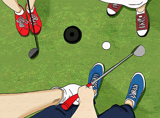 PSD 손 스포츠 골프 일러스트 발 골프장 골프공 사람 취미 신체부위 세명 컬러풀 골프채 열정 1인칭시점 국내일러스트 시선 감정 컬러 공 스포츠시설 골프용품 구기 파일형식