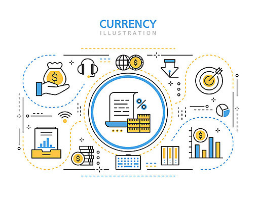 아이콘 돈 그래프 화살 사람없음 경제 파란색 달러 키보드 과녁판 사인 무역 상담 문서 폴더 금리 세금 2D아이콘 AI파일 산업 컬러 금융 재산 파일 파일형식 벡터