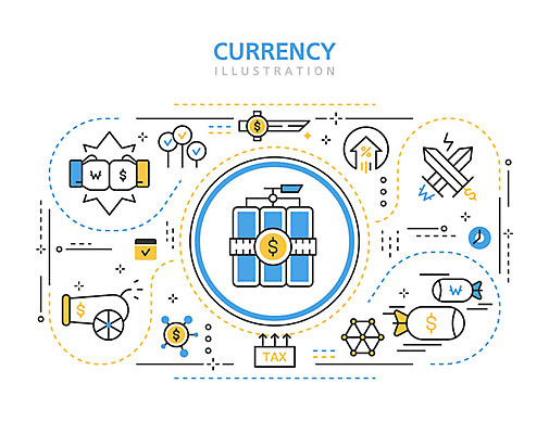 아이콘 돈 사람없음 경제 파란색 칼 미사일 폭탄 무역 싸움 전쟁 상승 대포 금리 2D아이콘 AI파일 산업 무기 컬러 컨셉 모션 금융 재산 폭발물 파일형식 벡터