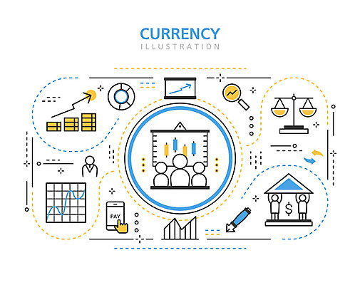 아이콘 돋보기 그래프 저울 사람없음 금융 경제 파란색 스마트폰 만년필 자료 주식 무역 은행 상승 2D아이콘 AI파일 산업 컬러 컨셉 핸드폰 스마트기기 펜 파일형식 벡터