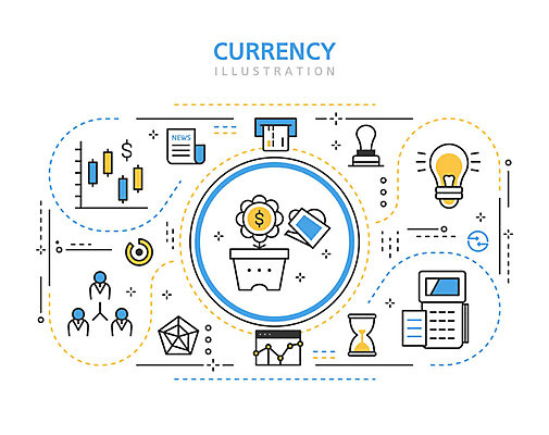 아이콘 화분 전구 커뮤니케이션 그래프 사람없음 경제 파란색 도장 달러 물뿌리개 뉴스 무역 보장 2D아이콘 AI파일 산업 컬러 돈 파일형식 벡터