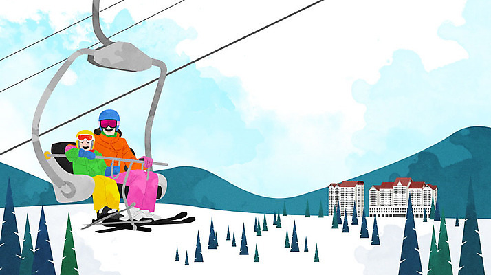 PSD 나무 구름 여자 남자 아들 어린이 겨울 일러스트 하늘 엄마 스키 스키장 사람 성인 두명 설원 눈 즐거움 스키복 스키장비 콘도 스키용품 스키리프트 설산 국내일러스트 모자관계 자연요소 식물 옷 계절 감정 스포츠용품 가족 숙소 날씨 겨울스포츠 산 눈_날씨 리프트 파일형식