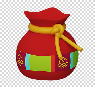 편집 편집이미지 복주머니 누끼 사람없음 한개 3D소스 3D 입체 디지털합성 오브젝트 PNG 목업 편집소스 1 전통소품 파일형식