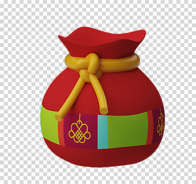 편집 편집이미지 복주머니 누끼 사람없음 한개 3D소스 3D 입체 디지털합성 오브젝트 PNG 목업 편집소스 1 전통소품 파일형식