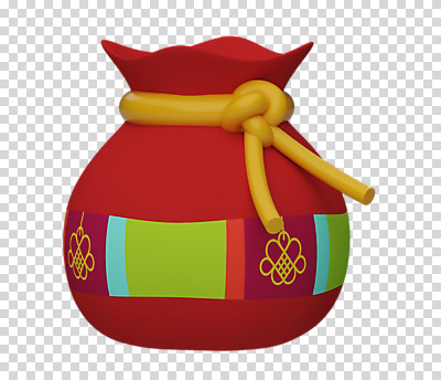 편집 편집이미지 복주머니 누끼 사람없음 한개 3D소스 3D 입체 디지털합성 오브젝트 PNG 목업 편집소스 1 전통소품 파일형식