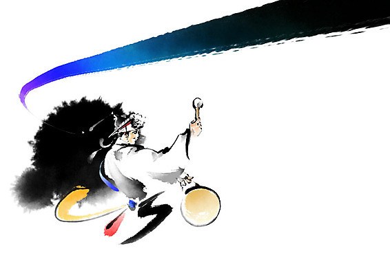 PSD 남자 일러스트 캘리그라피 응원 붓터치 근하신년 국악기 한명 사람 전통놀이 풍물놀이 번짐 징 상모 농악꾼 상모돌리기 남자한명만 2020년 국내일러스트 1 전통 악기 놀이 타악기 새해 국악 연도 남자만 파일형식 효과