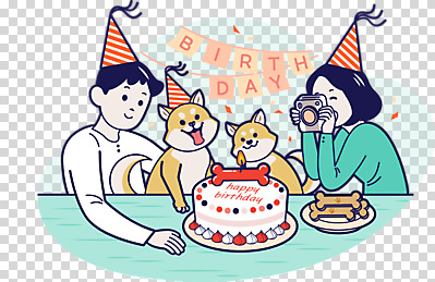 편집 편집이미지 여자 남자 행복 두마리 누끼 두명 반려동물 카메라 케이크 사진촬영 생일 강아지 생일케이크 즐거움 PNG 개뼈다귀 반려 생일상 편집소스 동물 기념일 감정 2 디저트 사람 전자제품 촬영 개 애견간식 파일형식