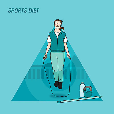 PSD 여자 다이어트 일러스트 건강 한명 물 파란색 운동 점프 막대기 물병 줄넘기 케틀벨 힘듦 국내일러스트 자연요소 1 컬러 컨셉 모션 사람 물통 파일형식