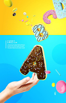 PSD 편집이미지 손 알파벳 영어 교육 디저트 영어교육 신체부위 컬러풀 쿠키 도넛 에듀 에듀케이션 스쿨팩 이미지편집 문자 음식 컬러 사람 파일형식