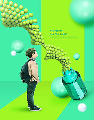 PSD 편집이미지 교육 남자 어린이 과학 세포 한명 초록색 한국인 원형 원자 과학교육 분자구조 에듀 에듀케이션 소년한명만 스쿨팩 이미지편집 도형 1 컬러 사람 동양인 남자한명만 소년만 파일형식