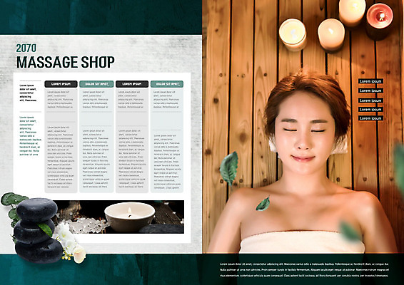 PSD 템플릿 표지디자인 북디자인 출판디자인 여자 내지 리플렛 북커버 한명 팜플렛 20대 성인 뷰티 한국인 마사지 아로마 청록색 향초 스톤마사지 의료성형뷰티 성인여자한명만 이미지템플릿 1 컬러 초 사람 동양인 청년 여자한명만 성인여자만 파일형식