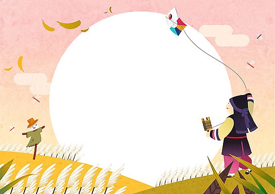 PSD 남자 어린이 백그라운드 일러스트 새해 프레임 한명 설날 귀여움 전통놀이 한복 연 연날리기 허수아비 프레임일러스트 소년한명만 전통프레임 국내일러스트 1 한국전통 전통 명절 컨셉 농업 놀이 사람 놀이용품 전통의상 남자한명만 소년만 파일형식