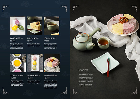 PSD 템플릿 전통 표지디자인 북디자인 출판디자인 명절 내지 리플렛 북커버 근하신년 새해 팜플렛 사람없음 설날 검은색 전통차 찻잔 찻주전자 남색 다과 떡케이크 설맞이 이미지템플릿 기념일 컬러 주전자 디저트 잔 차_음료 케이크 파일형식