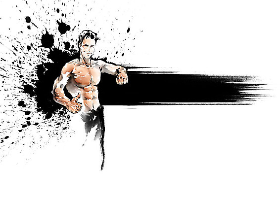 PSD 남자 포즈 몸매관리 일러스트 캘리그라피 근육 붓터치 건강 한명 운동 건강관리 헬스 몸매 번짐 열정 남자한명만 국내일러스트 1 감정 다이어트 관리 사람 남자만 파일형식 효과