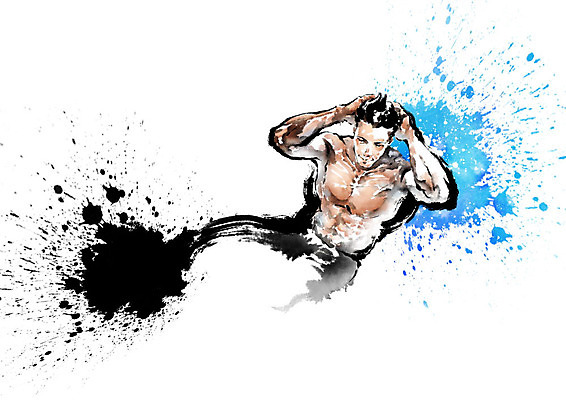 PSD 남자 몸매관리 일러스트 캘리그라피 근육 붓터치 건강 한명 운동 건강관리 헬스 몸매 번짐 열정 윗몸일으키기 남자한명만 맨몸운동 국내일러스트 1 감정 다이어트 관리 사람 남자만 파일형식 효과