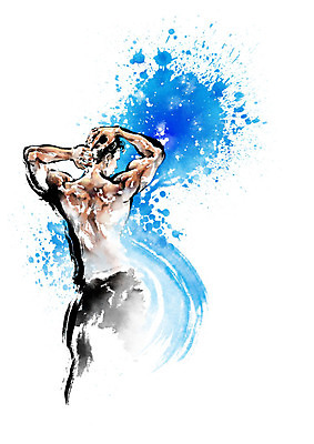 PSD 남자 포즈 몸매관리 일러스트 캘리그라피 근육 붓터치 건강 한명 운동 건강관리 헬스 몸매 번짐 열정 남자한명만 국내일러스트 1 감정 다이어트 관리 사람 남자만 파일형식 효과