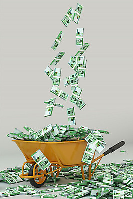 PSD 편집 편집이미지 지폐 돈 사람없음 3D소스 3D 행운 만원 떨어짐 디지털합성 오브젝트 당첨 외발수레 편집소스 이미지편집 편집3D 컨셉 수레 재산 파일형식