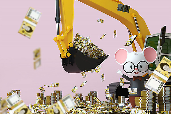 PSD 편집 편집이미지 한마리 지폐 돈 사람없음 3D소스 3D 행운 쥐 포크레인 디지털합성 오브젝트 쥐캐릭터 오만원 당첨 흰쥐 편집소스 경자년 이미지편집 편집3D 1 동물캐릭터 컨셉 중장비 재산 설치류 파일형식 2020년