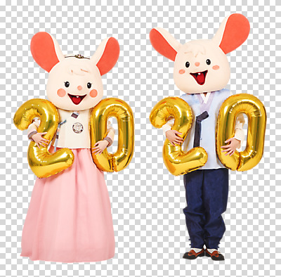전신 편집이미지 여자 명절 남자 새해 들기 누끼 20대 청년 성인 두명 앞모습 30대 숫자 귀여움 한국인 쥐띠 쥐 한복 쥐캐릭터 풍선 PNG 동물탈 인형탈 흰쥐 성인만 편집소스 2020년 경자년 문자 한국전통 전통 기념일 뷰포인트 동물캐릭터 컨셉 모션 사람 동양인 장년 십이지신 설치류 전통의상 연도 탈 파일형식