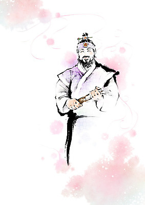 PSD 남자 일러스트 캘리그라피 붓터치 흑백 한명 사람 부채 전통의상 번짐 머리장식 양반 귀족 남자한복 선비 남자한명만 국내일러스트 갓모자 모자_잡화 1 전통 전통소품 촬영기법 장식 한복 신분 남자만 파일형식 효과