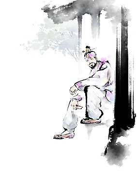 PSD 나무 남자 일러스트 캘리그라피 붓터치 흑백 한명 사람 전통의상 번짐 머리장식 상투 양반 귀족 남자한복 선비 지붕처마 남자한명만 국내일러스트 갓모자 식물 모자_잡화 1 전통 지붕 전통소품 촬영기법 장식 한복 신분 처마 남자만 파일형식 효과