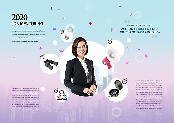 PSD 템플릿 표지디자인 북디자인 출판디자인 내지 리플렛 하늘색 북커버 전구 한명 사람 팜플렛 상반신 20대 성인 옆모습 보라색 확성기 망원경 한국인 구직 비즈니스우먼 나침반 열정 일자리 성인여자한명만 멘토링 이미지템플릿 1 여자 교육 감정 뷰포인트 컬러 컨셉 비즈니스 동양인 청년 파란색 직장인 여자한명만 성인여자만 파일형식