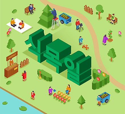 나무 공원 기념일 꽃 벤치 일러스트 사람모양 타이포그라피 한글 사람없음 소풍 새싹 상점 수레 식목일 돗자리 나무심기 아이소메트릭 국내일러스트 AI파일 모양 식물 문자 공공시설 의자 이벤트 야외활동 카트 심기 파일형식 벡터