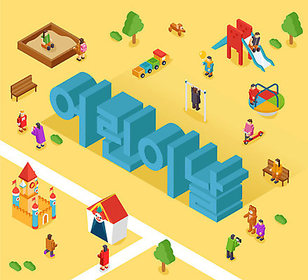 기념일 일러스트 사람모양 타이포그라피 한글 사람없음 성 미끄럼틀 놀이기구 놀이터 서커스 어린이날 철봉 기차놀이 아이소메트릭 퀵보드 국내일러스트 AI파일 모양 문자 건축물 교통수단 놀이 이벤트 파일형식 벡터