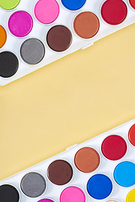 포토 JPG 스튜디오촬영 실내 미술 사람없음 하이앵글 컬러풀 여러개 물감 오브젝트 그림 일렬 미술교육 창의력 창의성 플랫레이 고체물감 국내포토 교육 뷰포인트 컬러 다수 문화예술 내부 미술도구 플랫 파일형식