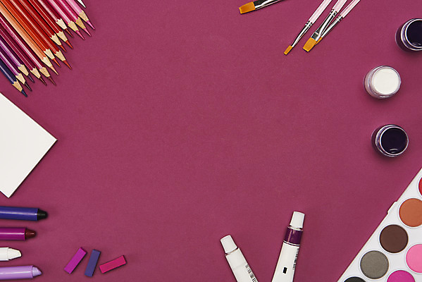 포토 JPG 스튜디오촬영 색연필 실내 미술 사람없음 하이앵글 컬러풀 여러개 물감 붓 오브젝트 그림 크레파스 미술교육 파스텔 창의력 창의성 포스터물감 플랫레이 카피스페이스 수채화물감 고체물감 국내포토 교육 뷰포인트 컬러 다수 문화예술 학용품 내부 공백 미술도구 플랫 파일형식