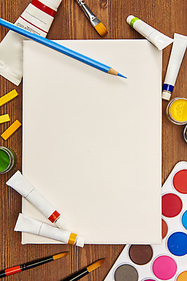 포토 JPG 스튜디오촬영 색연필 실내 미술 사람없음 하이앵글 컬러풀 여러개 물감 붓 오브젝트 그림 캔버스 미술교육 파스텔 창의력 창의성 포스터물감 플랫레이 카피스페이스 수채화물감 고체물감 국내포토 교육 뷰포인트 컬러 다수 문화예술 학용품 내부 공백 미술도구 플랫 파일형식