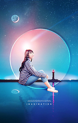 전신 PSD 편집이미지 여자 별 바다 상상 밤하늘 등대 한명 20대 성인 한국인 달 유성 신비 상상력 성인여자한명만 카피스페이스 초현실주의 이미지편집 자연요소 1 컨셉 하늘 사람 동양인 청년 공백 야간 여자한명만 성인여자만 파일형식