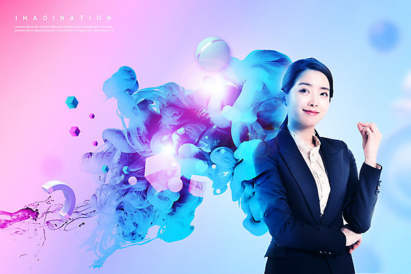 PSD 편집이미지 여자 상상 잉크 한명 상반신 20대 성인 컬러풀 물감 한국인 신비 번짐 상상력 성인여자한명만 카피스페이스 초현실주의 이미지편집 1 컬러 컨셉 사람 동양인 청년 공백 미술도구 여자한명만 성인여자만 파일형식 효과