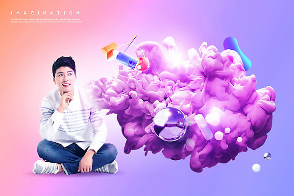 전신 PSD 편집이미지 남자 상상 잉크 한명 성인 30대 컬러풀 한국인 신비 번짐 상상력 성인남자한명만 카피스페이스 초현실주의 이미지편집 1 컬러 컨셉 사람 동양인 장년 공백 남자한명만 성인남자만 파일형식 효과