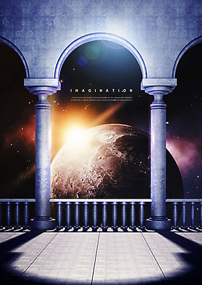 PSD 편집이미지 별 상상 하늘 사람없음 빛 우주 행성 신비 상상력 카피스페이스 초현실주의 이미지편집 자연요소 컨셉 공백 파일형식