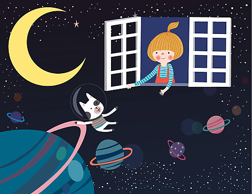 동물 라이프스타일 별 일러스트 창문 상상 동화 한명 사람 소녀 친구 판타지 컬러풀 우주 꿈 행성 초승달 소녀한명만 동심 국내일러스트 AI파일 자연요소 1 여자 어린이 컬러 관계 생활 달 여자한명만 소녀만 파일형식 벡터