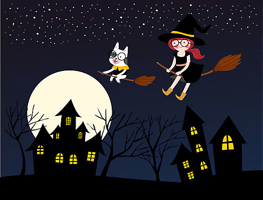 동물 라이프스타일 별 일러스트 상상 밤하늘 동화 한명 사람 소녀 건물 친구 판타지 컬러풀 꿈 보름달 야간 마녀 마법 마법빗자루 마법사모자 소녀한명만 동심 국내일러스트 AI파일 자연요소 모자_잡화 1 건축물 여자 어린이 컬러 관계 하늘 생활 달 빗자루 여자한명만 소녀만 파일형식 벡터