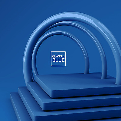 PSD 편집 편집이미지 사람없음 인테리어 유행 3D 계단 공간 원형 디지털합성 오브젝트 단상 편집소스 클래식블루 트렌드컬러 편집3D 도형 디자인 컬러 파란색 파일형식 트랜드컬러