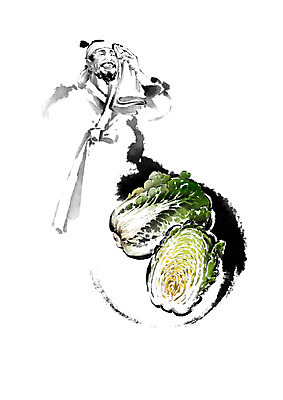 PSD 남자 채소 일러스트 캘리그라피 붓터치 흑백 한명 사람 농작물 기쁨 농부 한복 배추 번짐 신토불이 남자한명만 로컬푸드 국내일러스트 직업 1 한국전통 감정 농업 촬영기법 농산물 전통의상 남자만 파일형식 효과