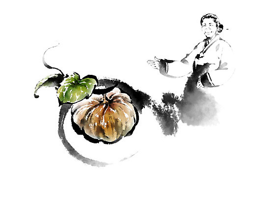 PSD 여자 채소 일러스트 캘리그라피 호박 붓터치 흑백 한명 사람 농작물 기쁨 한복 주부 번짐 신토불이 여자한명만 로컬푸드 국내일러스트 1 한국전통 감정 농업 촬영기법 농산물 전통의상 여자만 파일형식 효과